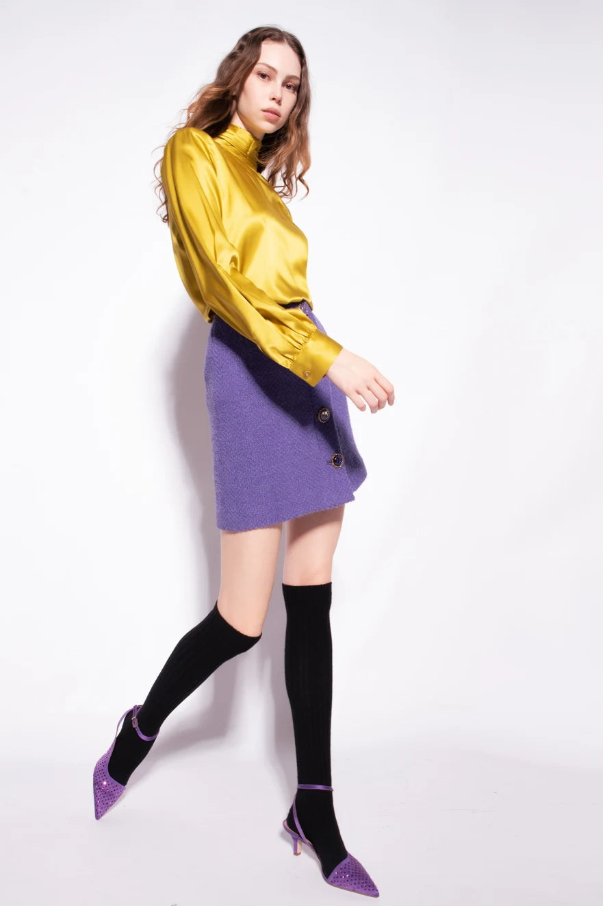 Blusa a Maniche Lunghe Pinko / Giallo - Ideal Moda