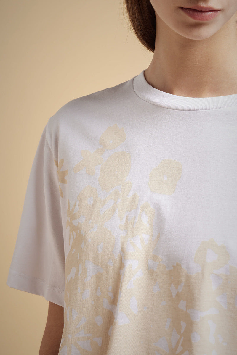 T-Shirt con Stampa Liviana Conti / Bianco - Ideal Moda