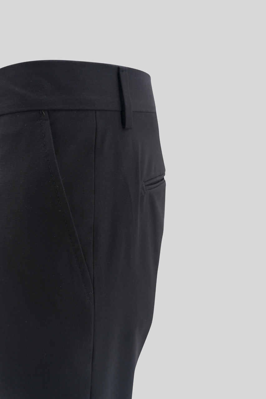 Pantalone "Capri" effetto lana / Nero - Ideal Moda