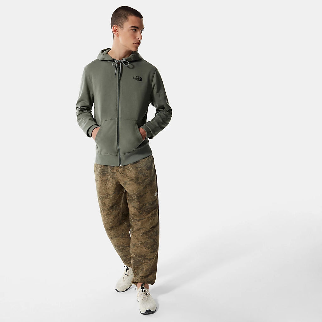 Felpa Leggera con Cerniera Integrale / Verde - Ideal Moda