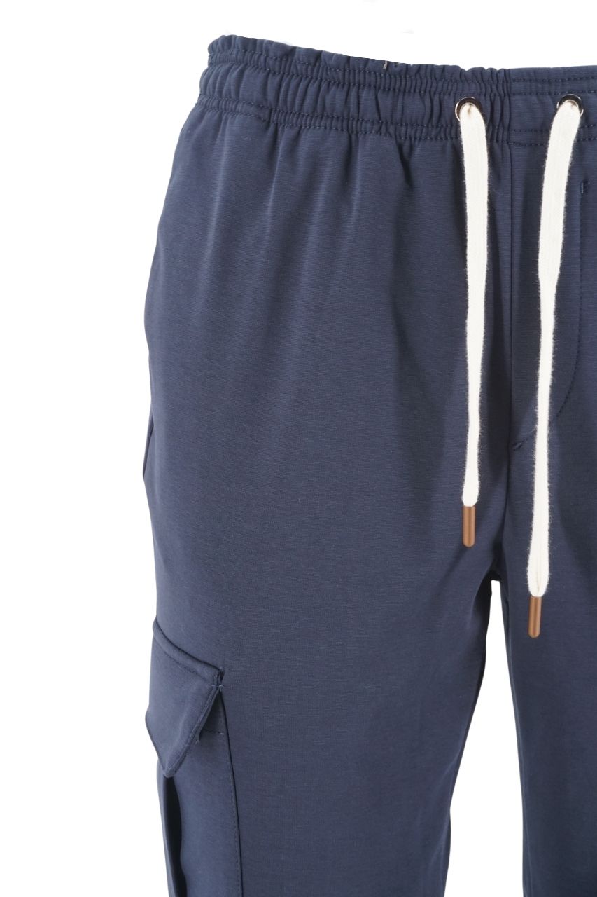 Pantalone con Elastico in Vita BSettecento / Blu - Ideal Moda