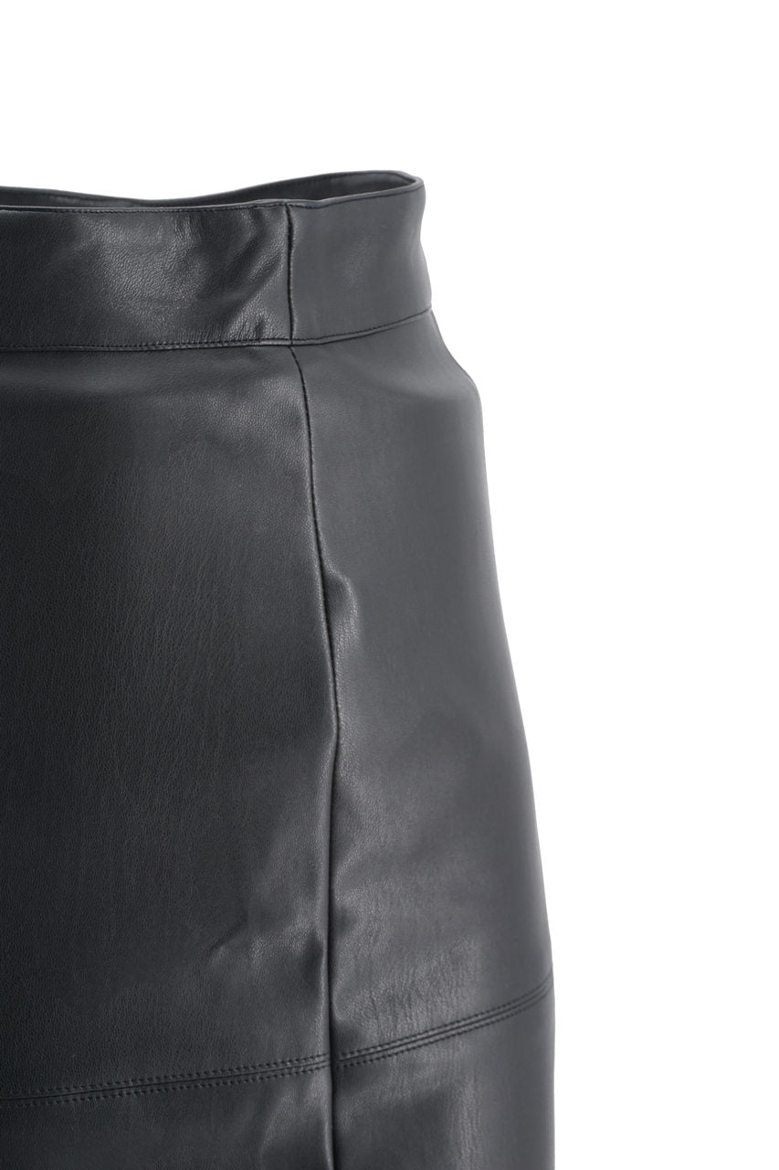 Gonna Kocca in Ecopelle / Nero - Ideal Moda