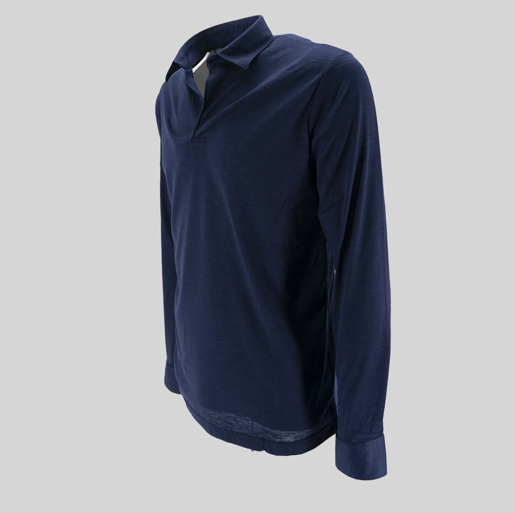 Polo Manica Lunga / Blu - Ideal Moda