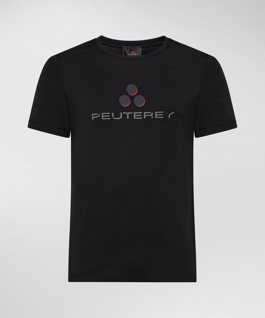 T-Shirt Peuterey con Stampa / Nero - Ideal Moda