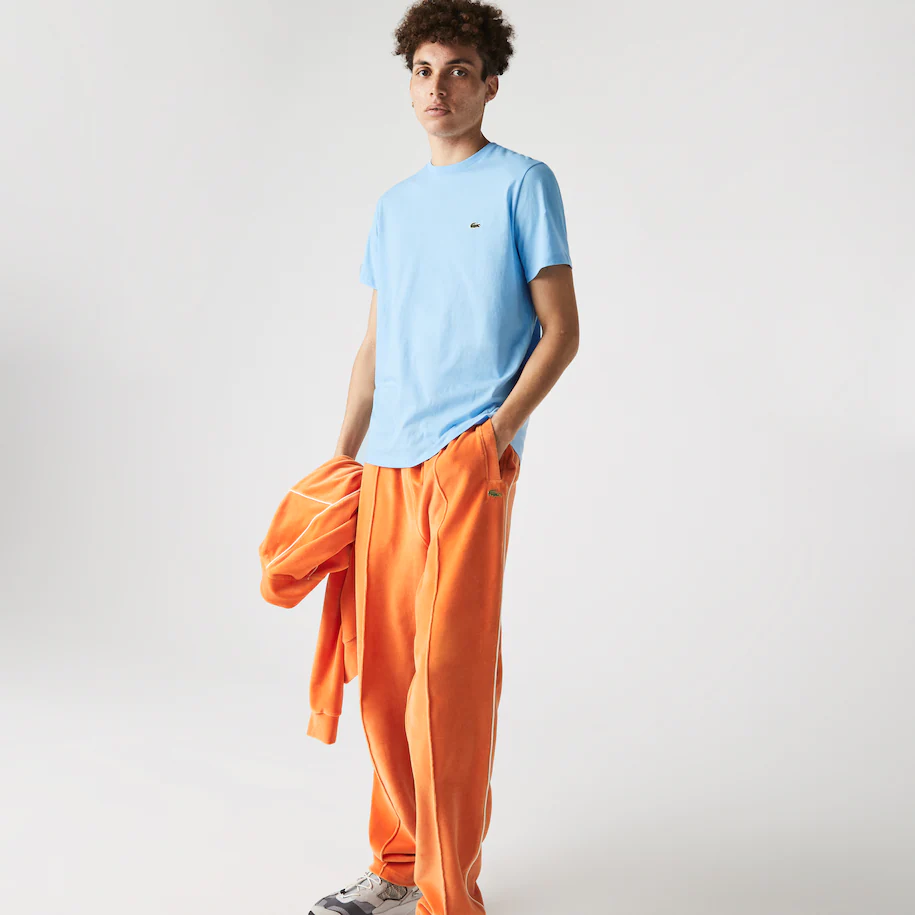 T-Shirt Lacoste in Pima Cotton / Azzurro - Ideal Moda
