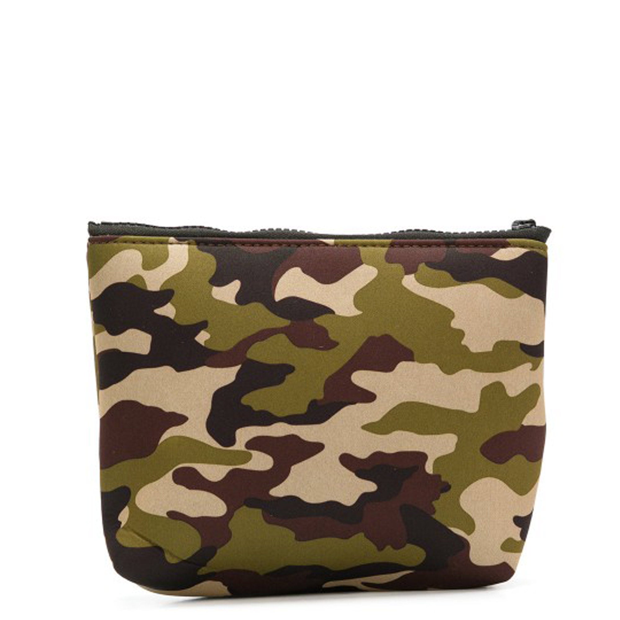 Pochette Tessuto Scuba Stampa Mimetica / Verde - Ideal Moda