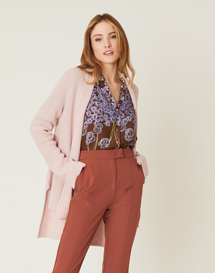 Cardigan in Maglia Manila Grace / Rosa - Ideal Moda