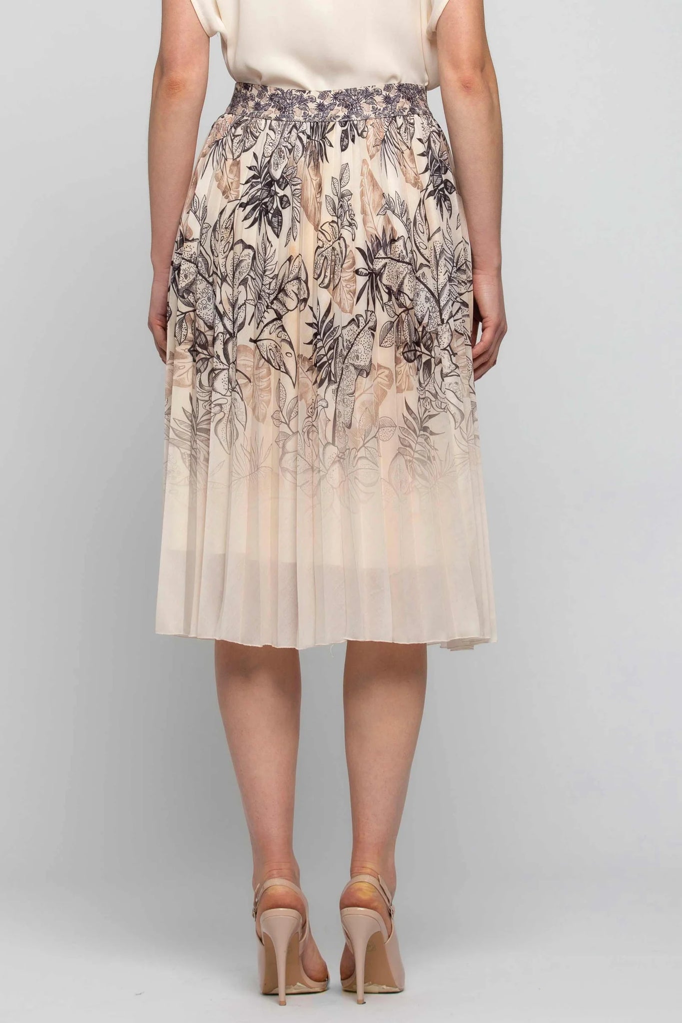 Gonna con Fantasia Kocca / Bianco - Ideal Moda