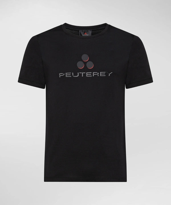 T-Shirt con Stampa Frontale Peuterey / Nero - Ideal Moda