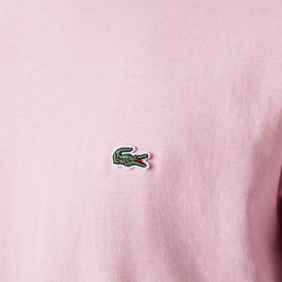 T-Shirt Lacoste in Pima Cotton / Rosa - Ideal Moda