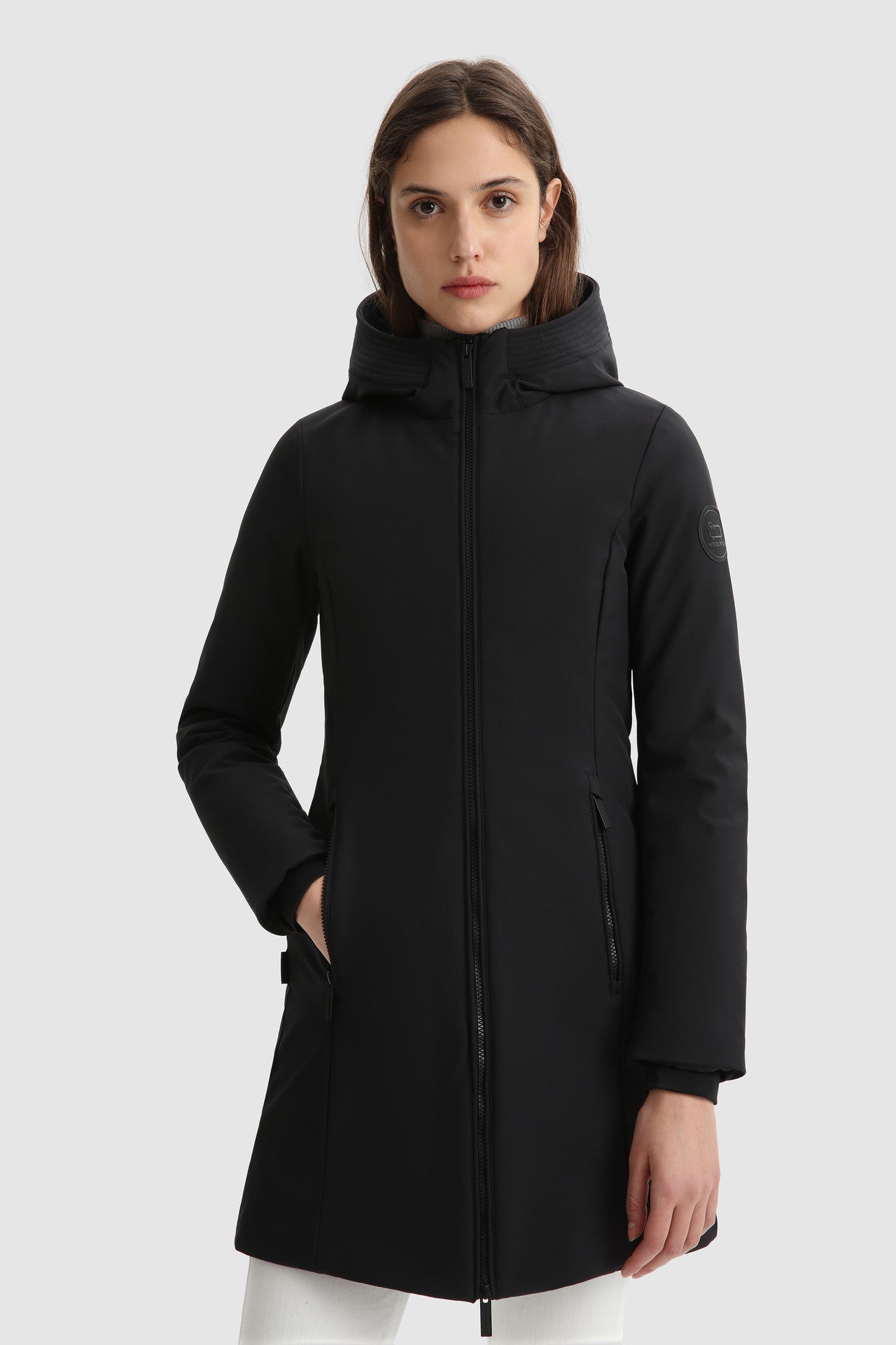 Parka Woolrich in Soft Shell / Nero - Ideal Moda