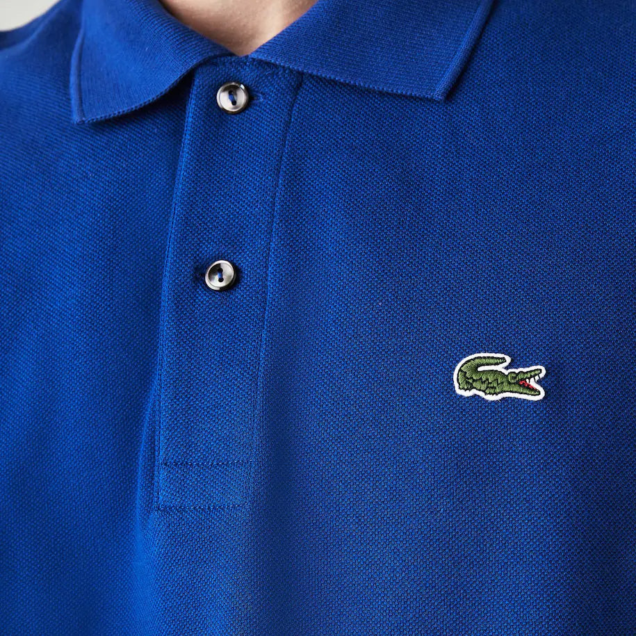 Polo Lacoste L.12.12 classic fit in petit piqué / Blu - Ideal Moda