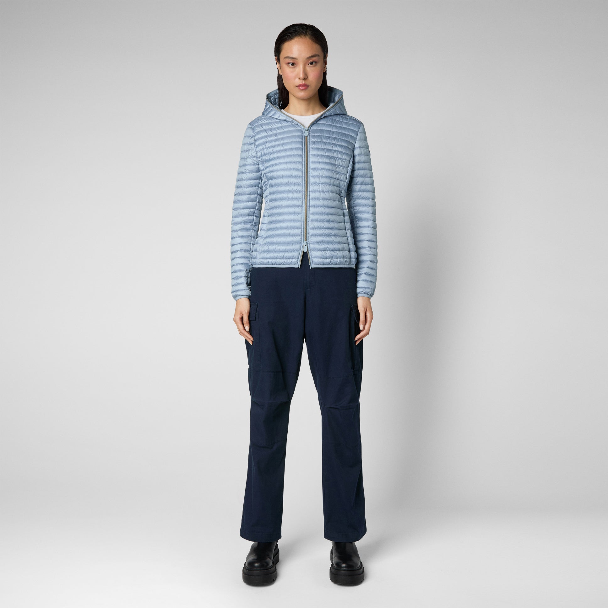 Giubbino Alexa Save The Duck / Celeste - Ideal Moda
