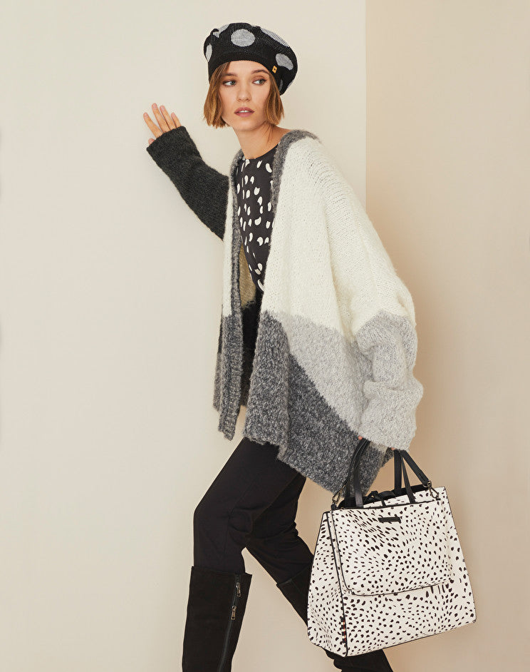Borsa Felicia con Stampa a Pois Manila Grace / Bianco - Ideal Moda