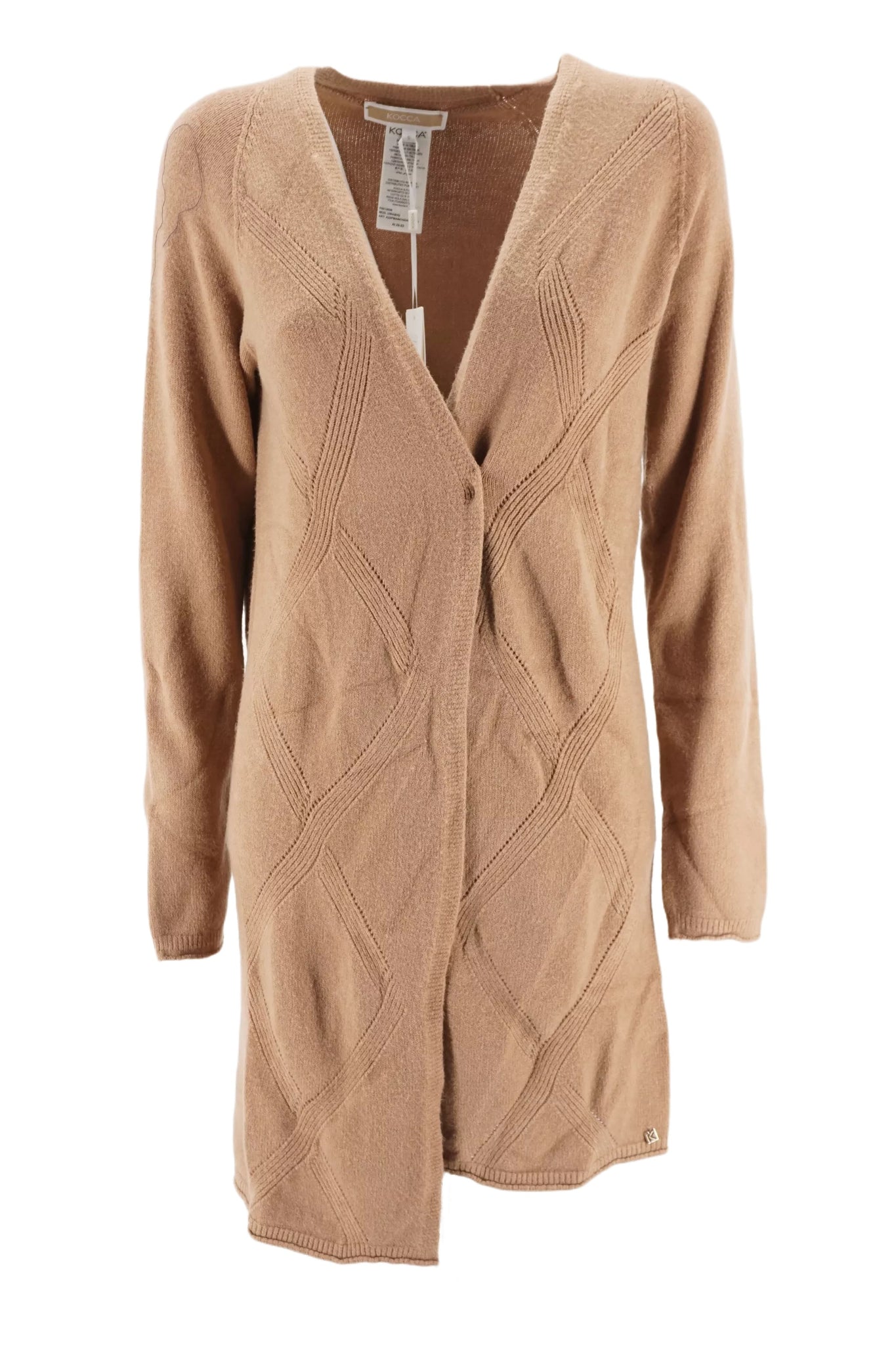 Maglia a Cardigan Kocca / Beige - Ideal Moda