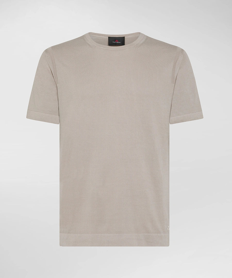 T-Shirt in Cotone Peuterey / Beige - Ideal Moda