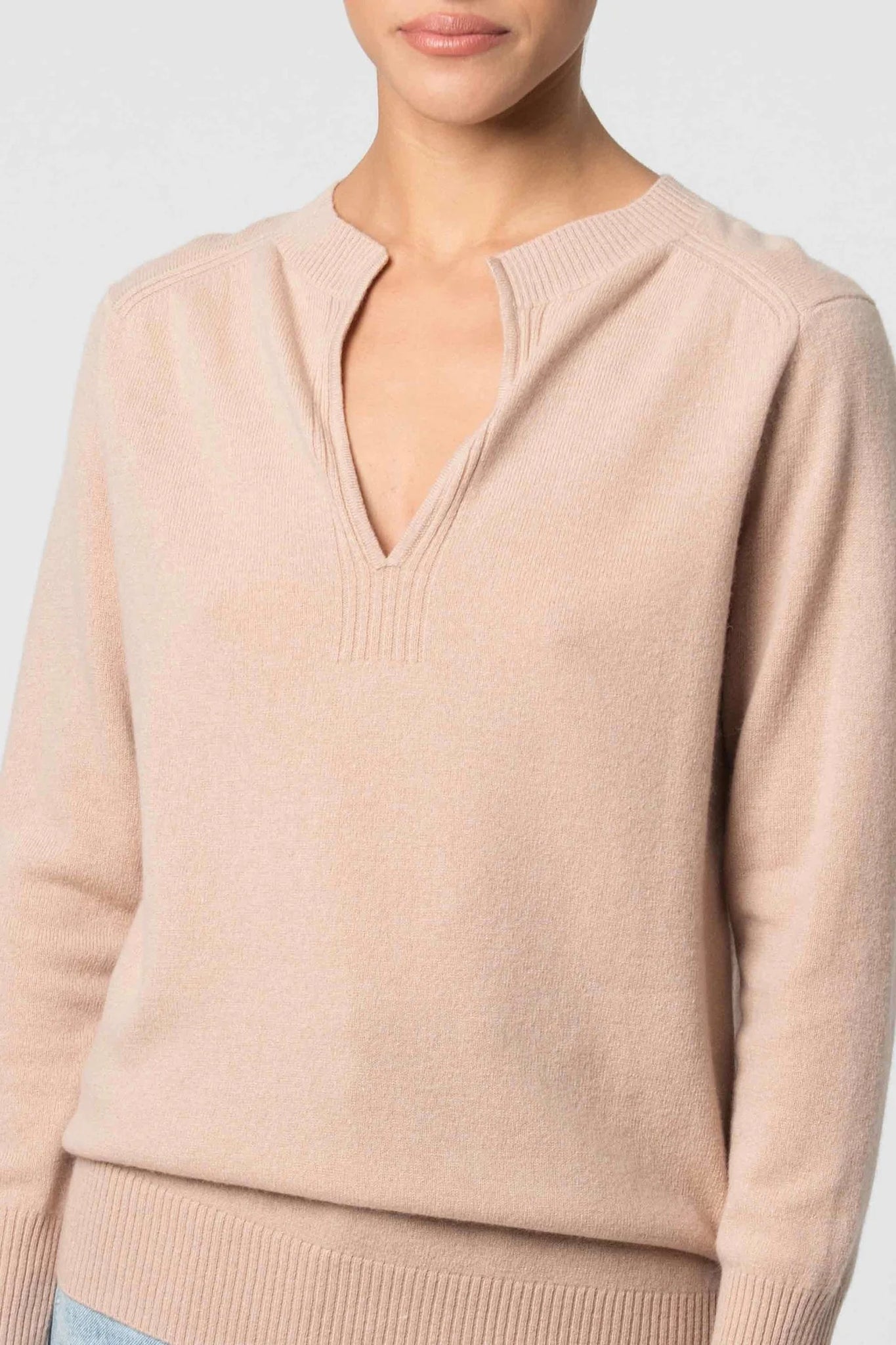 Maglia con Scollo a V Kocca / Beige - Ideal Moda
