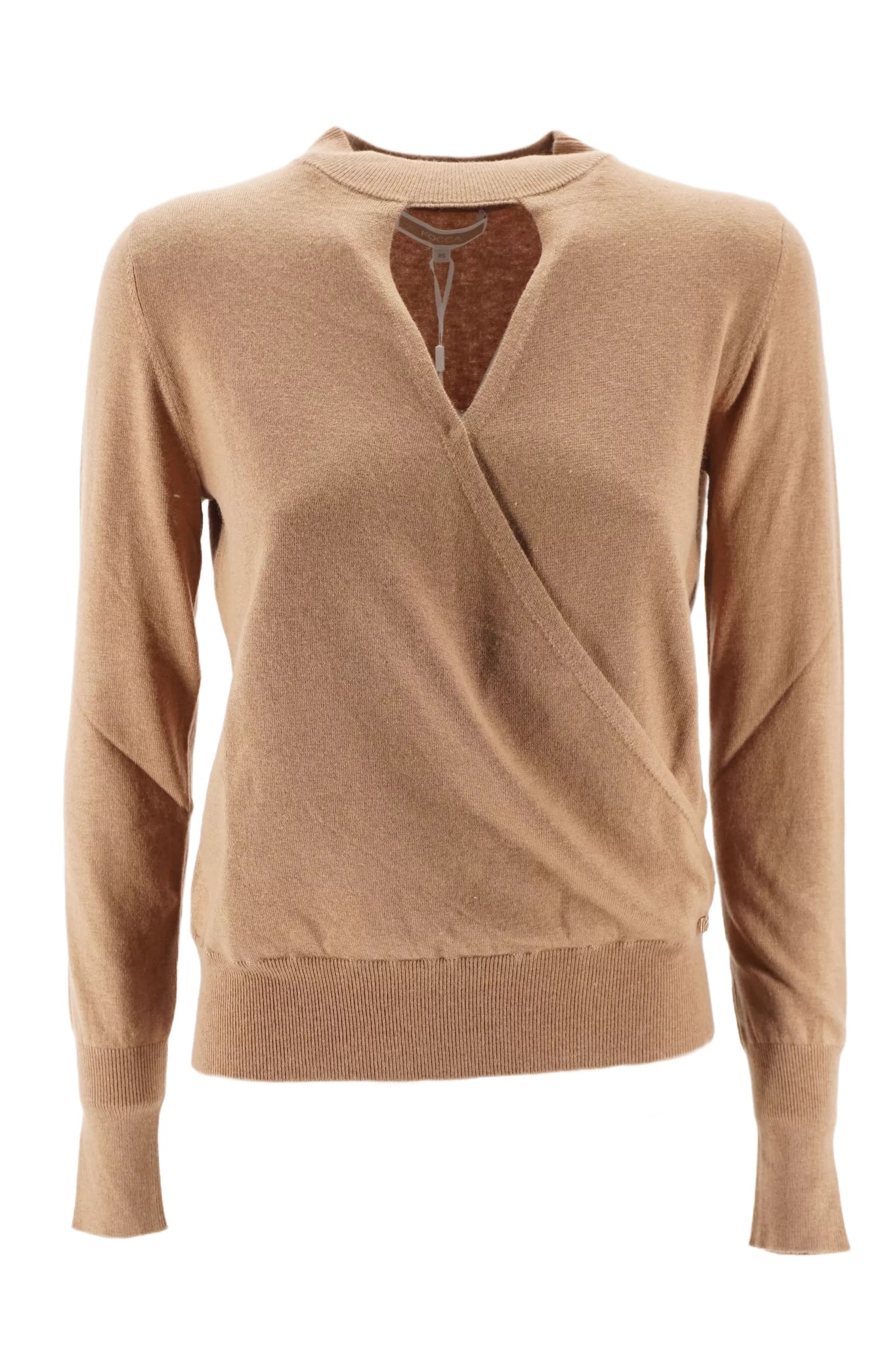Maglia con Dettaglio sul Fronte Kocca / Beige - Ideal Moda