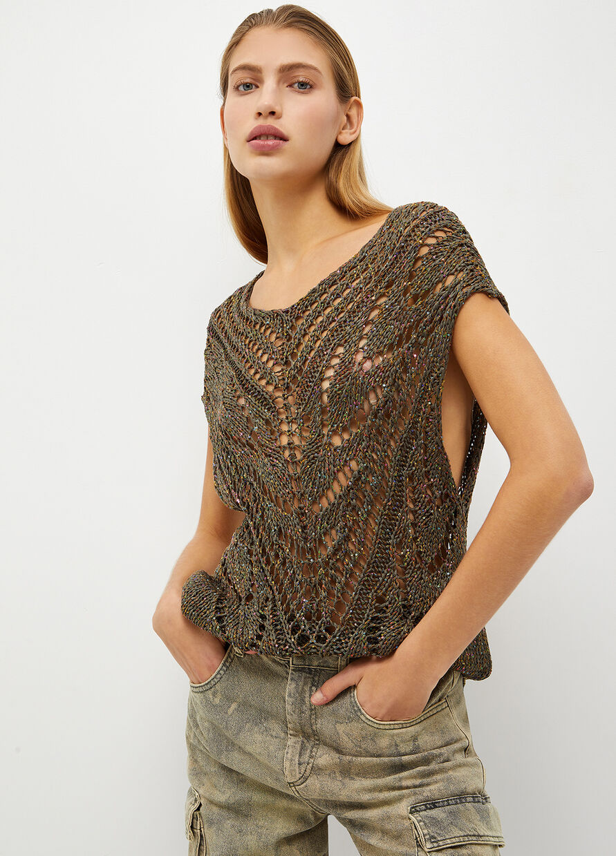 Maglia in Tessuto Traforato Liu Jo / Verde - Ideal Moda