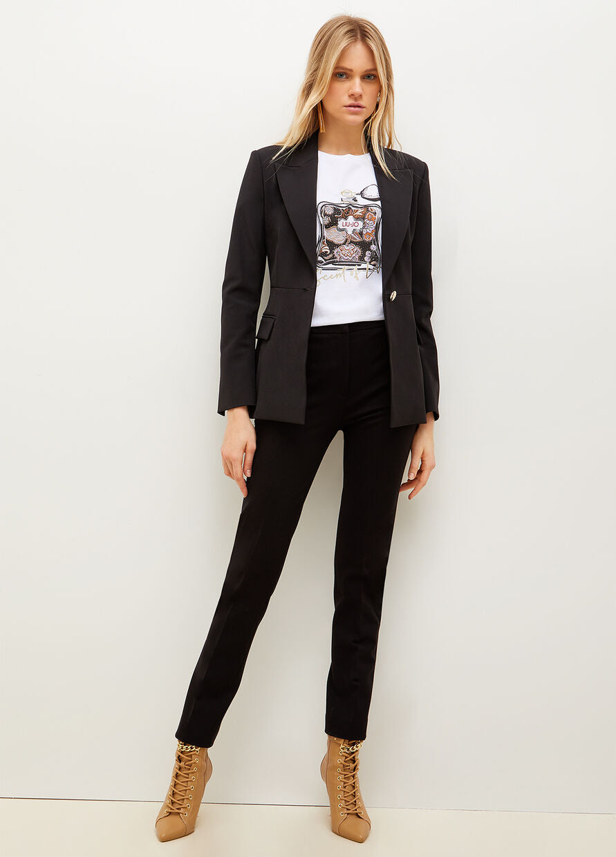 Blazer in Tessuto Stretch Liu Jo / Nero - Ideal Moda