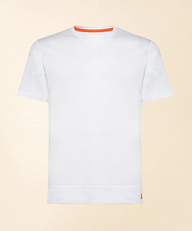 Stretch cotton T-shirt / Bianco - Ideal Moda
