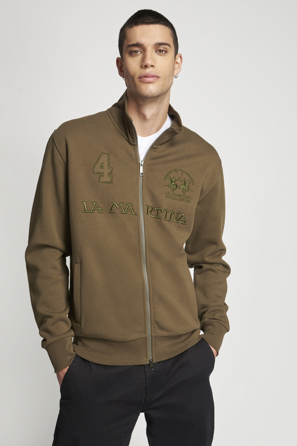 Felpa La Martina Fullzip / Verde - Ideal Moda