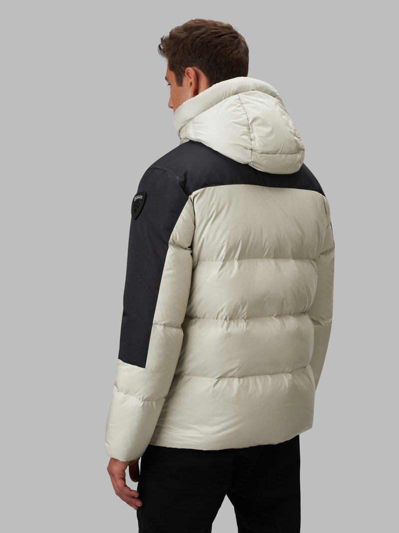 Giubbino in Bimateriale Blauer / Bianco - Ideal Moda