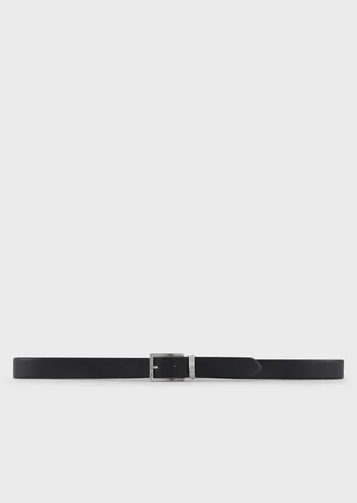 Gift Box Cintura Reversibile in Pelle Emporio Armani / Nero - Ideal Moda