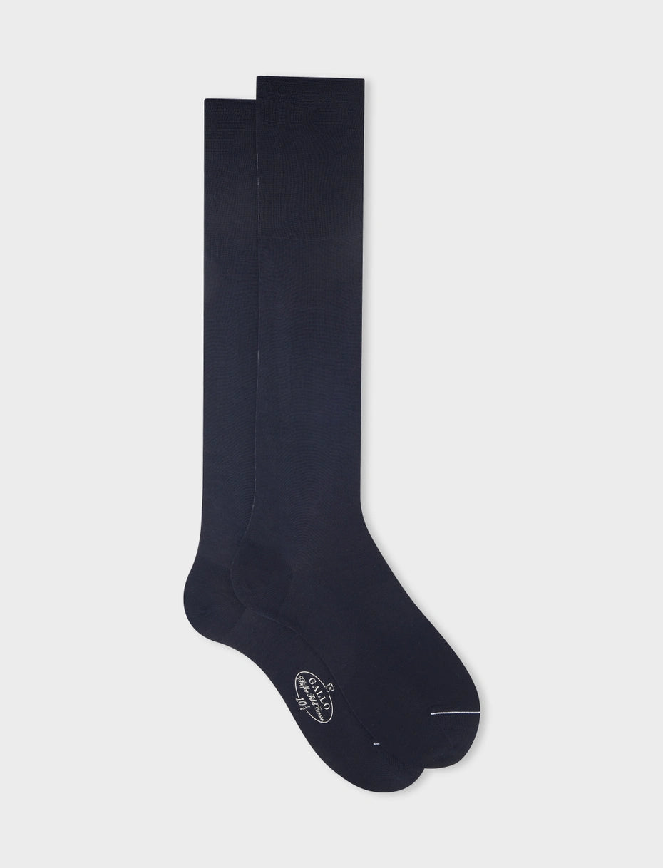 Calze Lunghe in Cotone Chiffon Gallo / Blu - Ideal Moda
