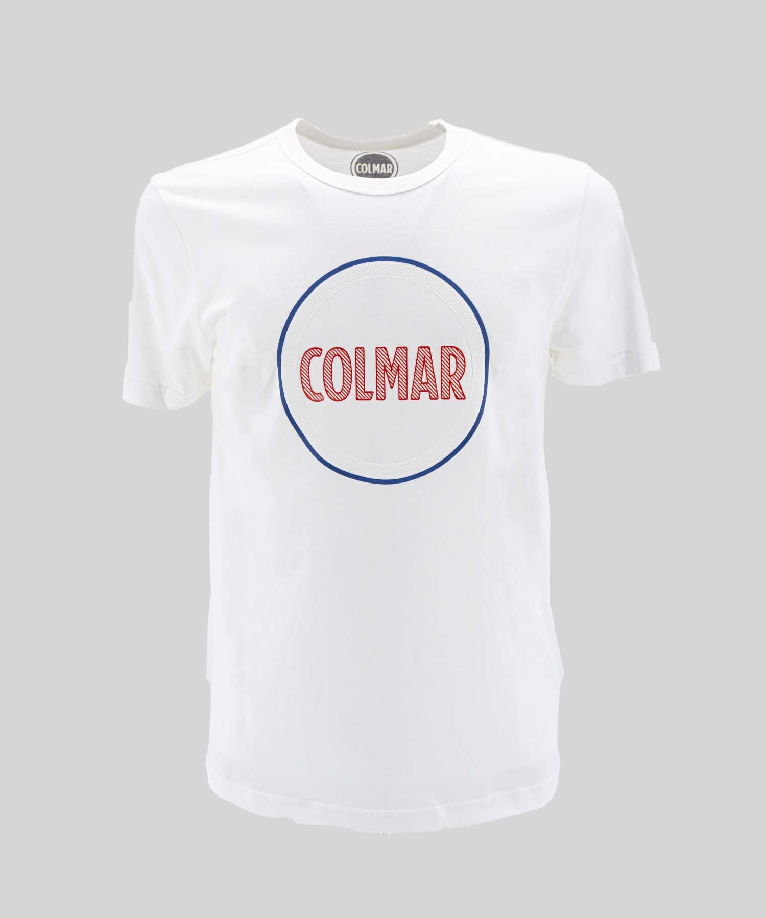 T-Shirt Girocollo con Stampa / Bianco - Ideal Moda