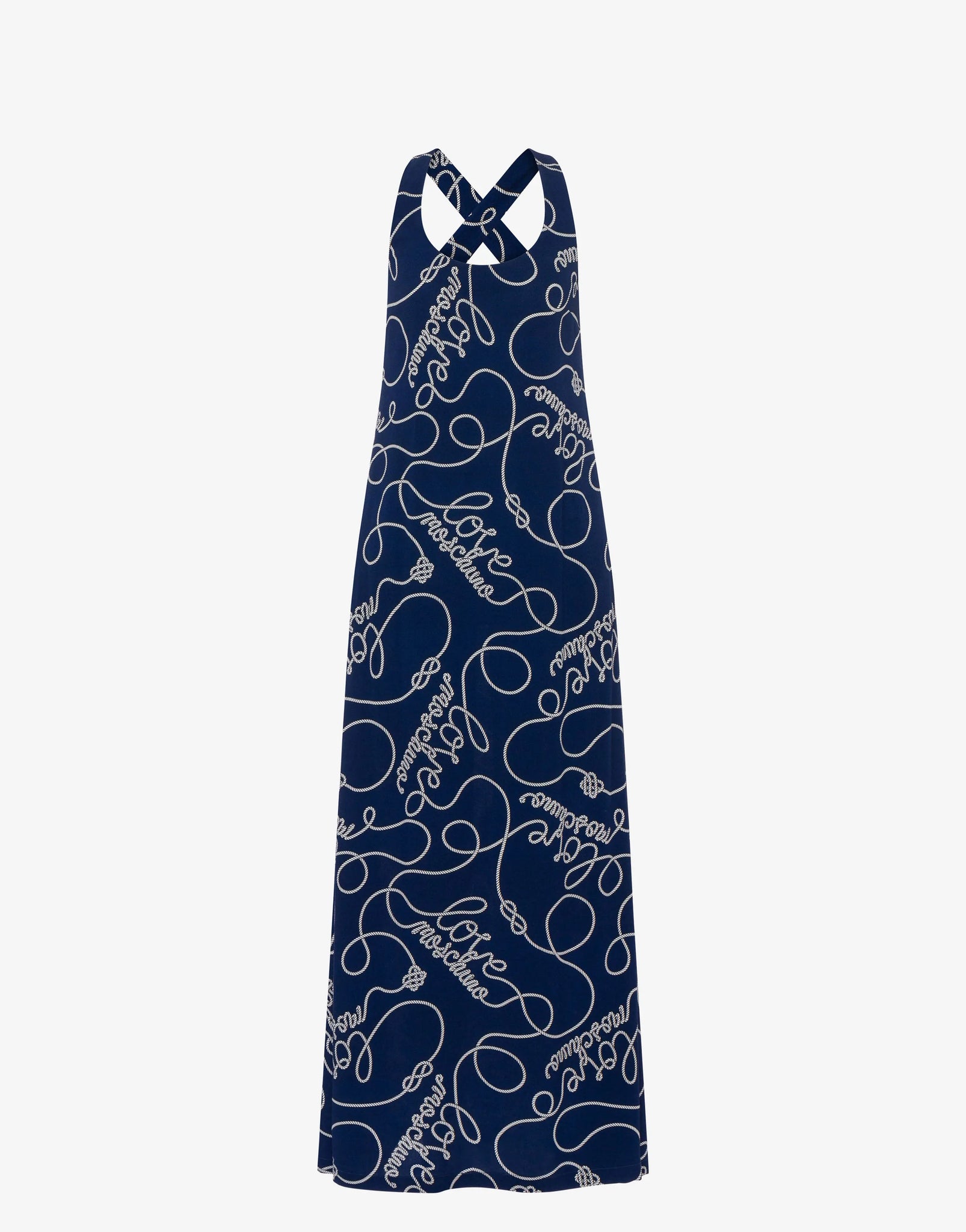 Abito Lungo con Stampa Love Moschino / Blu - Ideal Moda