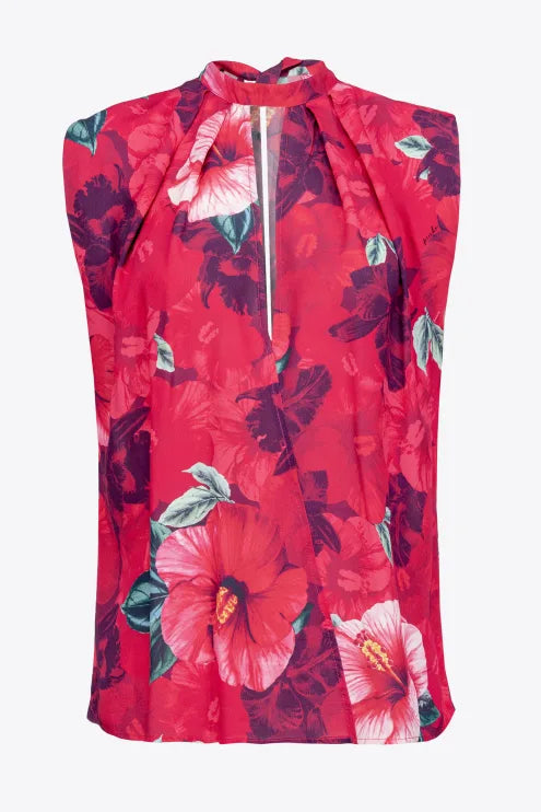 Blusa con Stampa Pinko / Fucsia - Ideal Moda