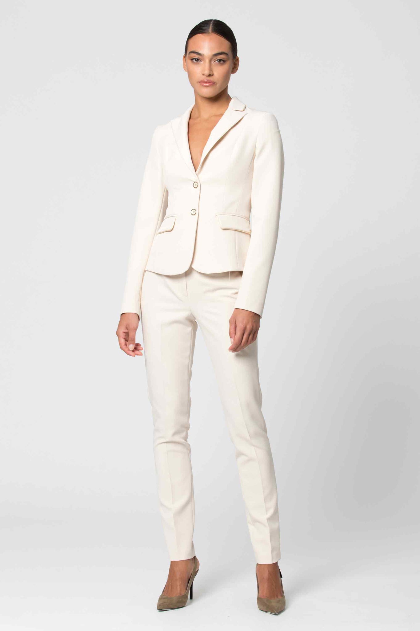 Tailleur Monopetto Kocca / Bianco - Ideal Moda