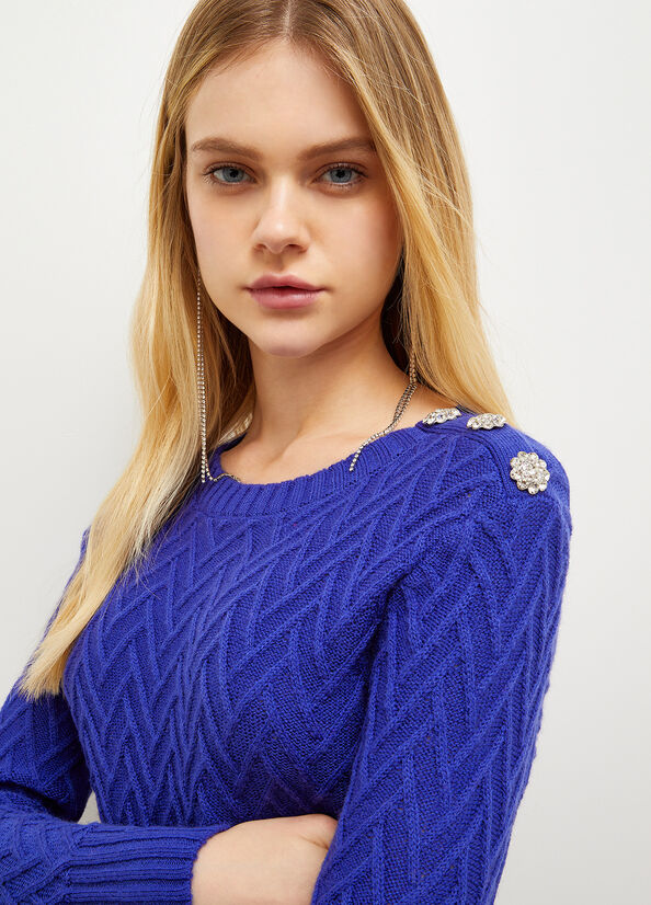 Maglia a Girocollo Liu Jo / Bluette - Ideal Moda
