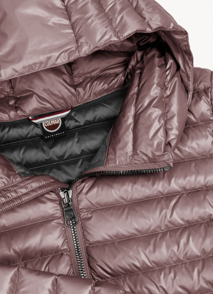 Piumino Lungo con Cappuccio Colmar / Rosa - Ideal Moda