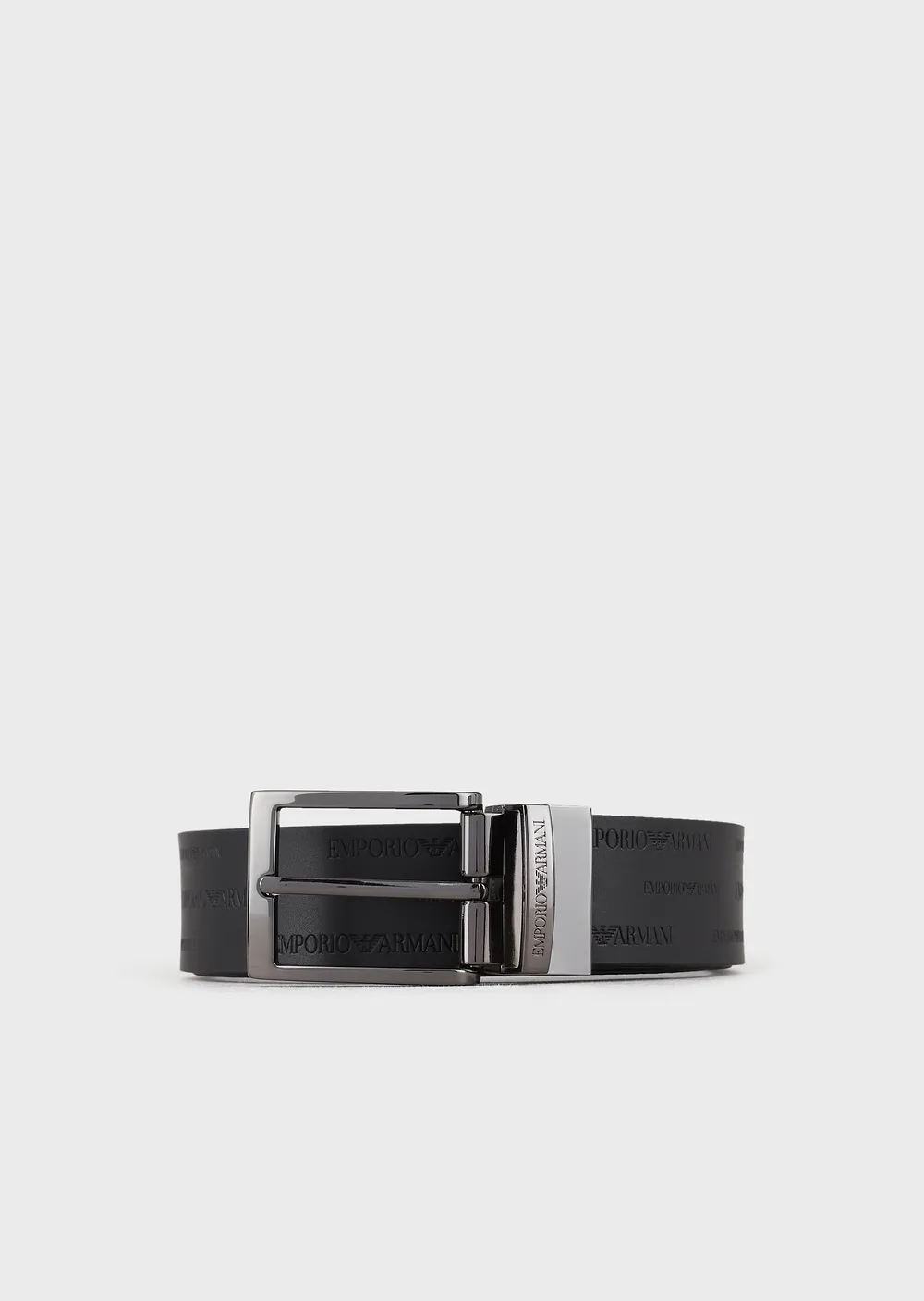 Cintura Emporio Armani Reversibile / Nero - Ideal Moda