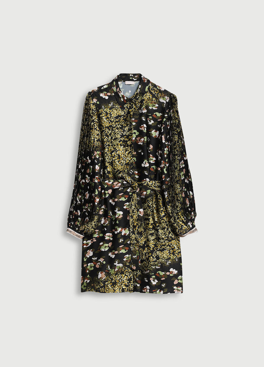 Vestito Chemisier in Raso Liu Jo / Nero - Ideal Moda