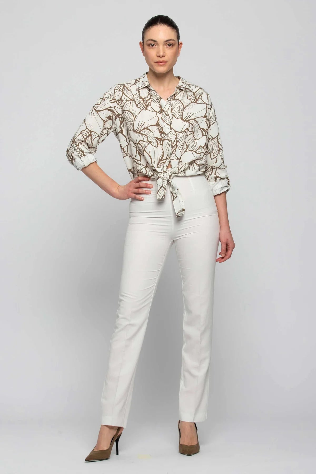 Camicia con Fantasia Kocca / Bianco - Ideal Moda