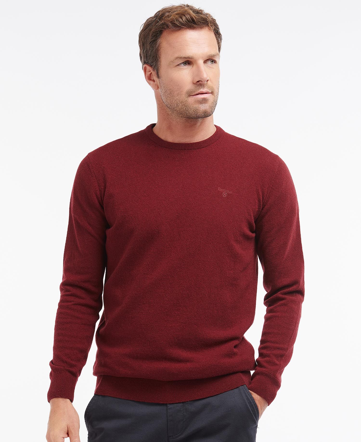 Maglia Barbour girocollo / Bordeaux - Ideal Moda