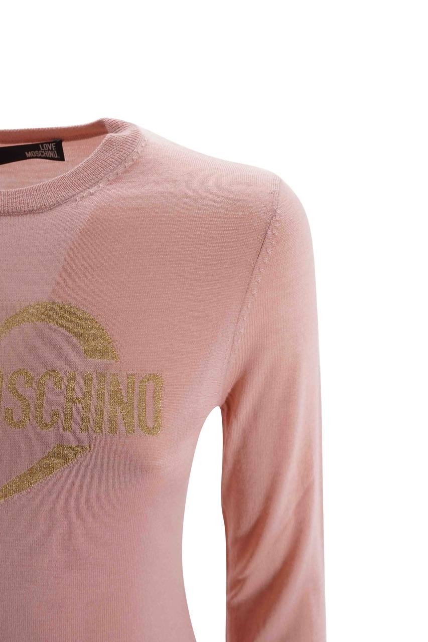 Maglia Love Moschino con Logo / Rosa - Ideal Moda