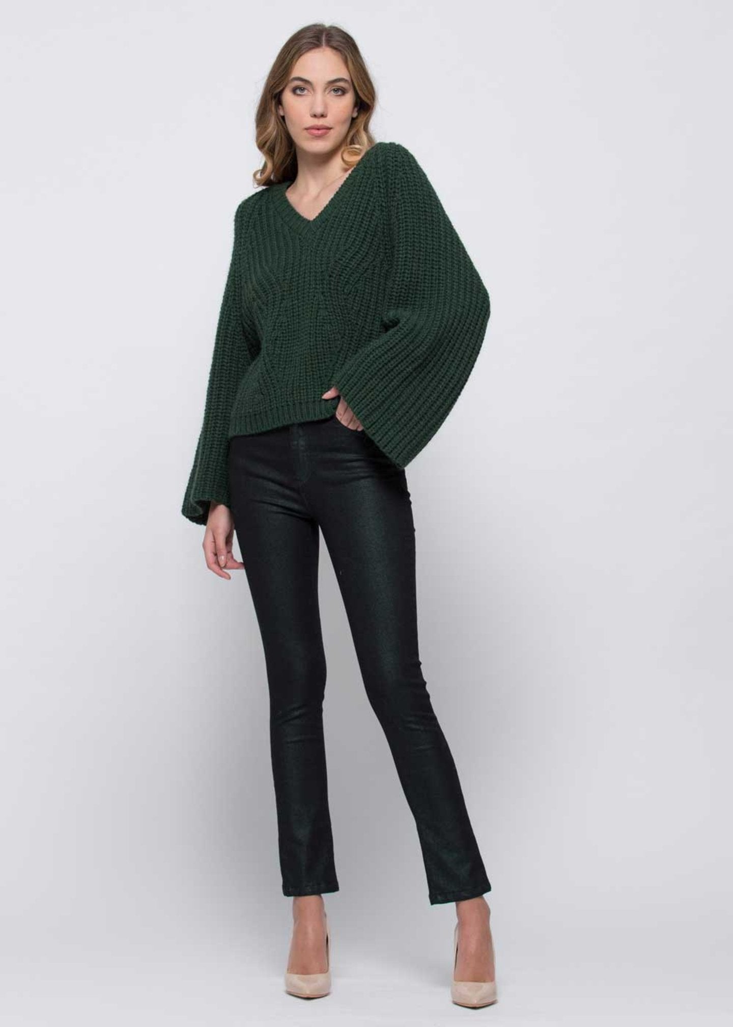 Pantalone Kocca Modello Skinny / Green - Ideal Moda