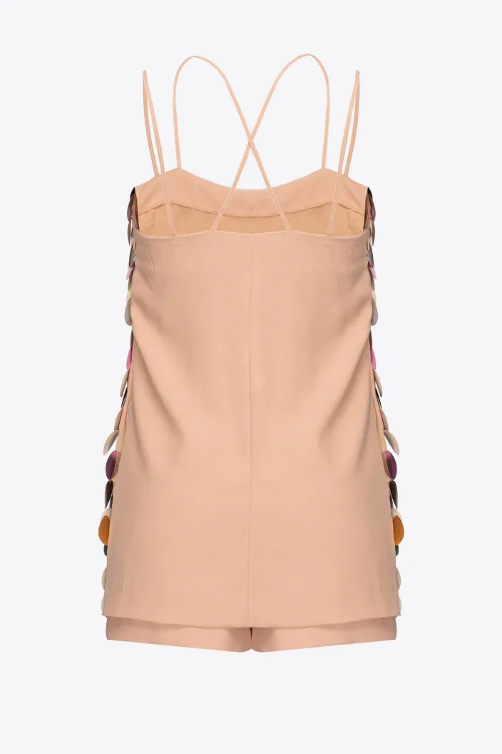 Top e Shorts in Macro Paillettes Pinko / Verde - Ideal Moda