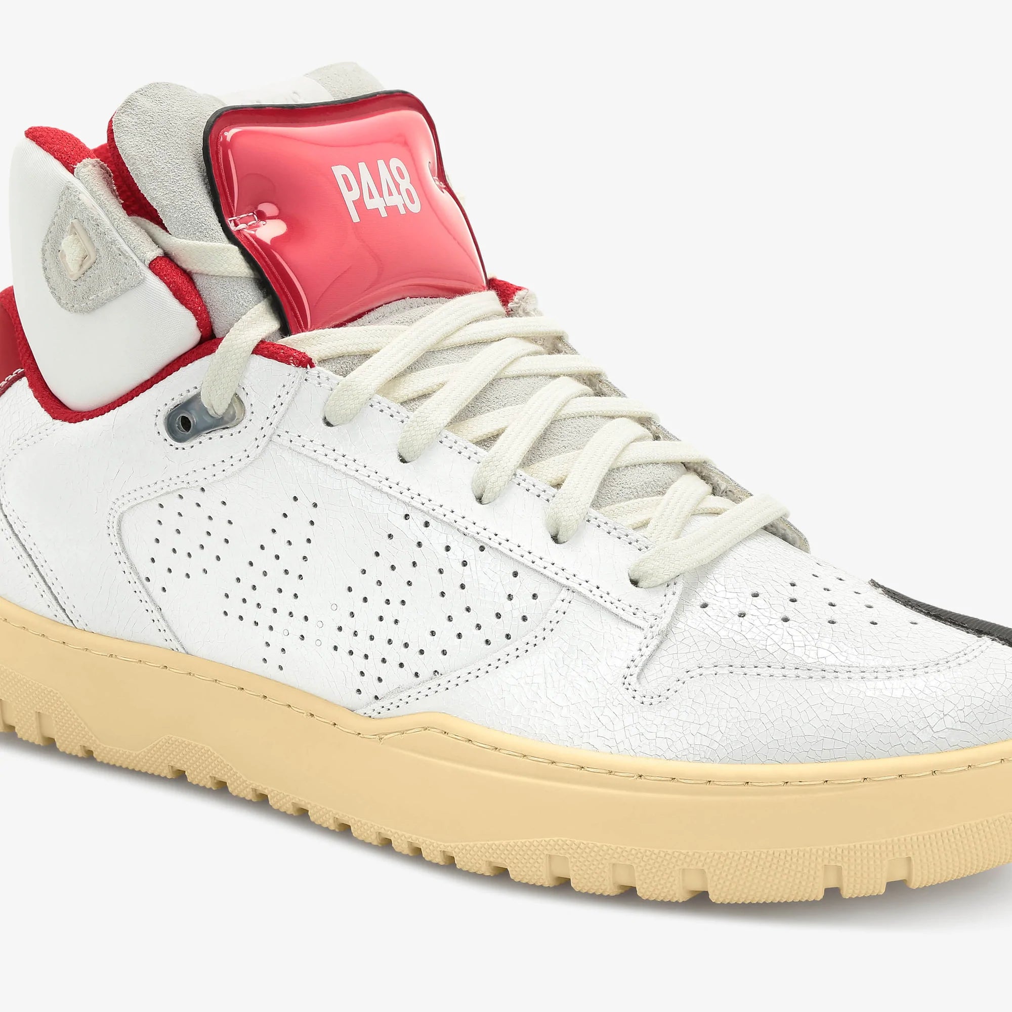 Sneaker in Pelle P448 / Bianco - Ideal Moda