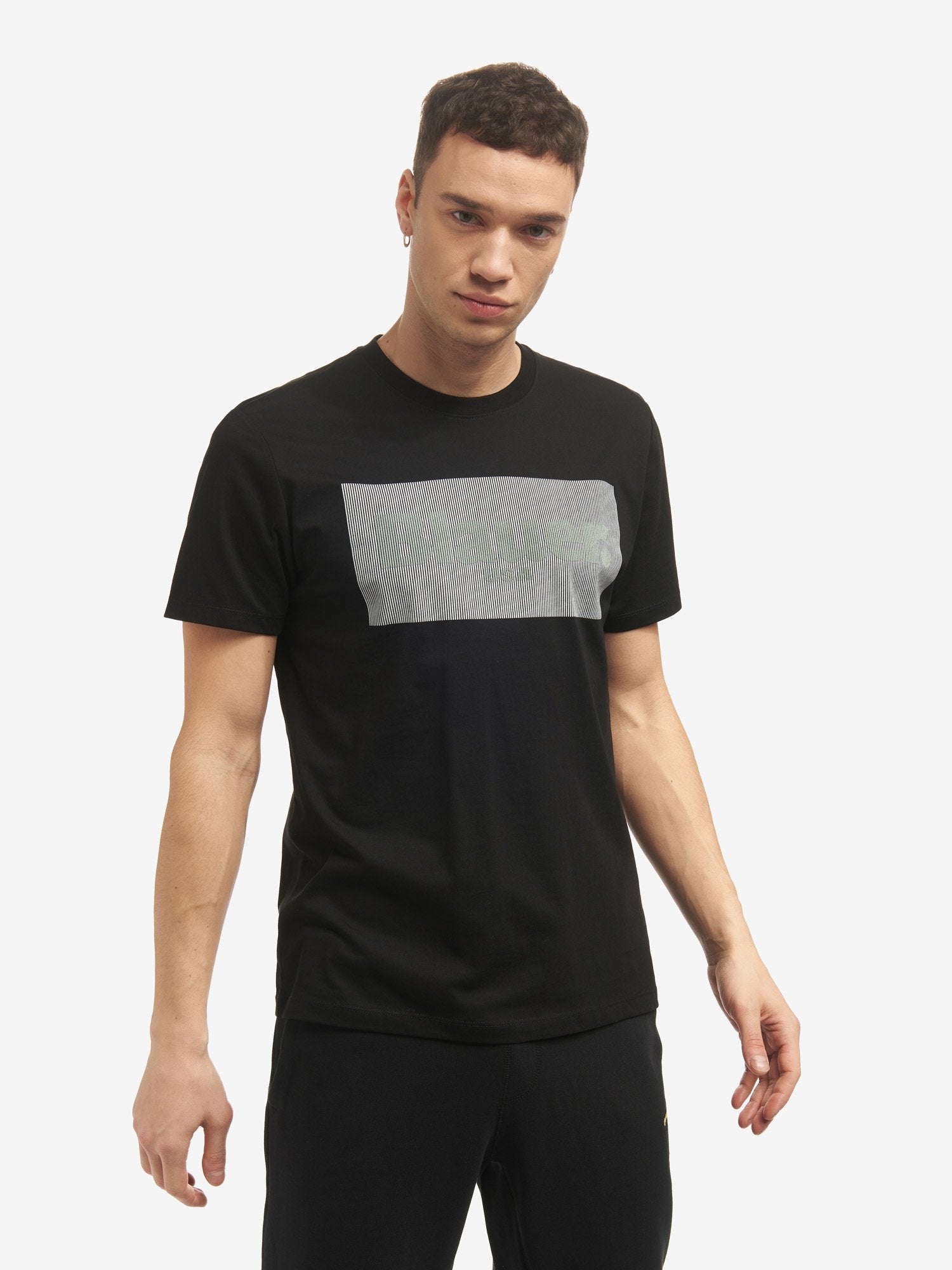 T-Shirt con Stampa Lenticolare / Nero - Ideal Moda