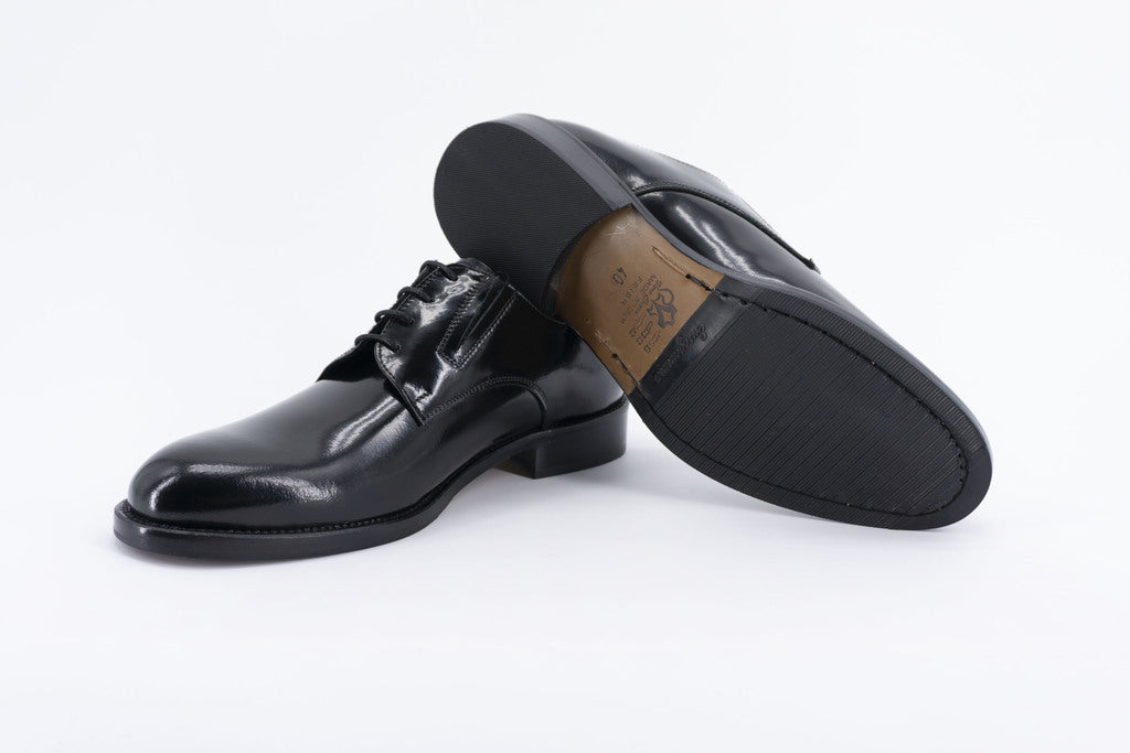 Stringata in Pelle / Nero - Ideal Moda