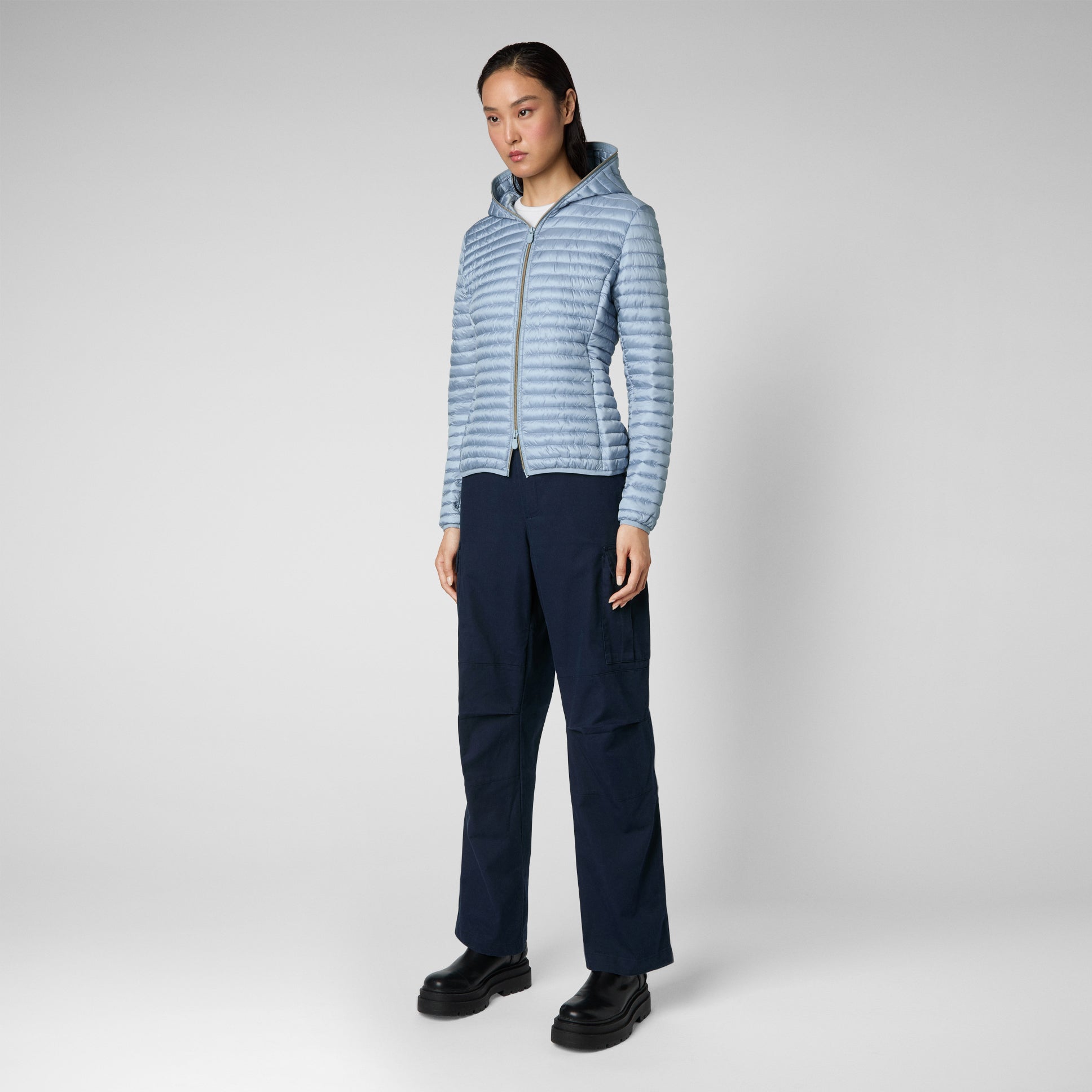 Giubbino Alexa Save The Duck / Celeste - Ideal Moda