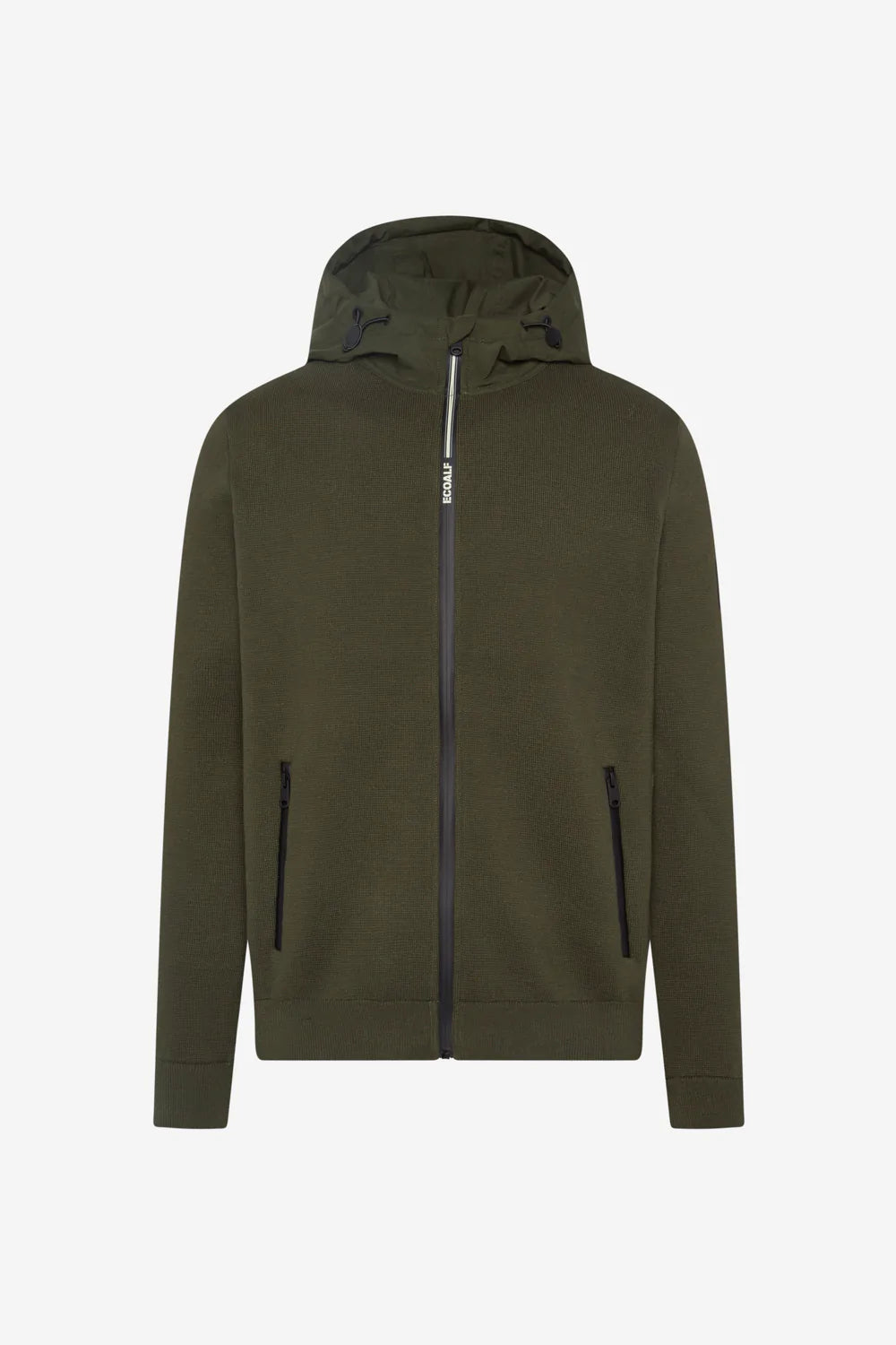 Maglia con Zip e Cappuccio Ecoalf / Verde - Ideal Moda