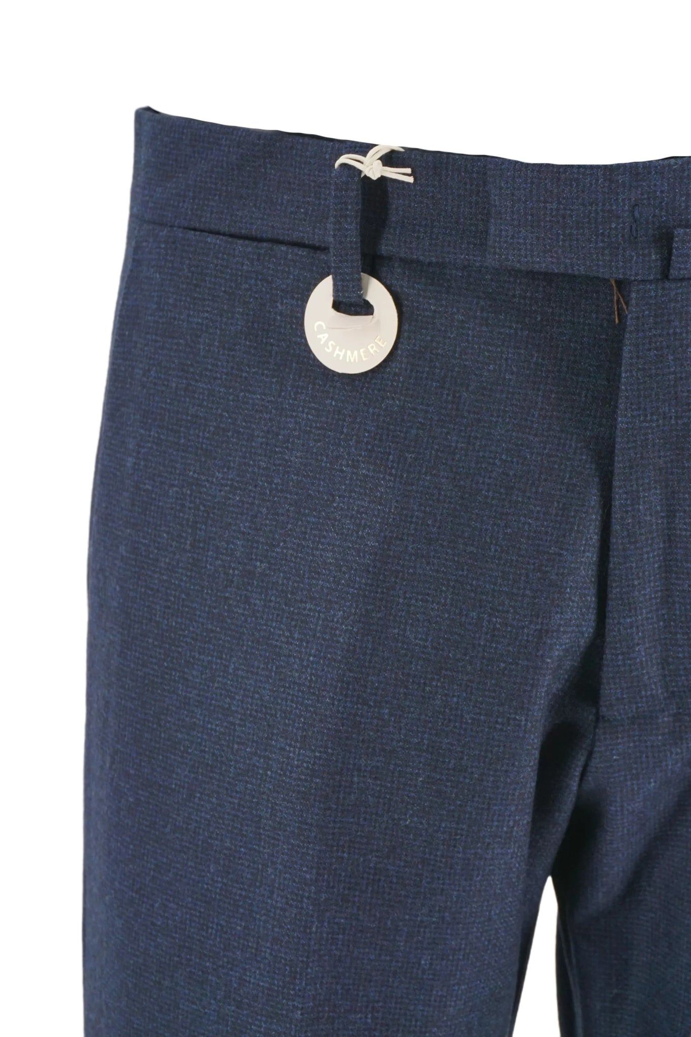 Pantalone a Fantasia in Lana e Cachemire Briglia / Blu - Ideal Moda