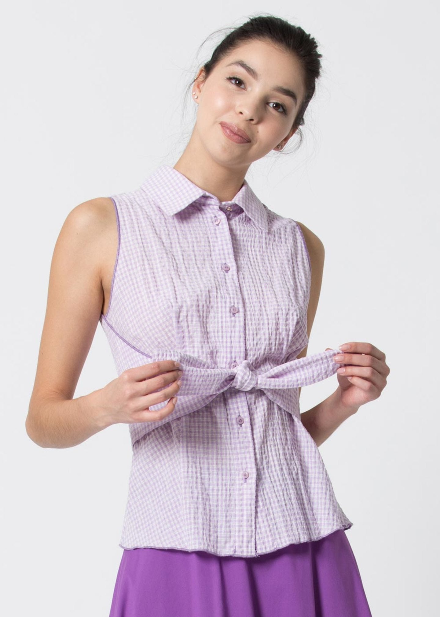 Camicia Kocca Senza Maniche / Lilla - Ideal Moda