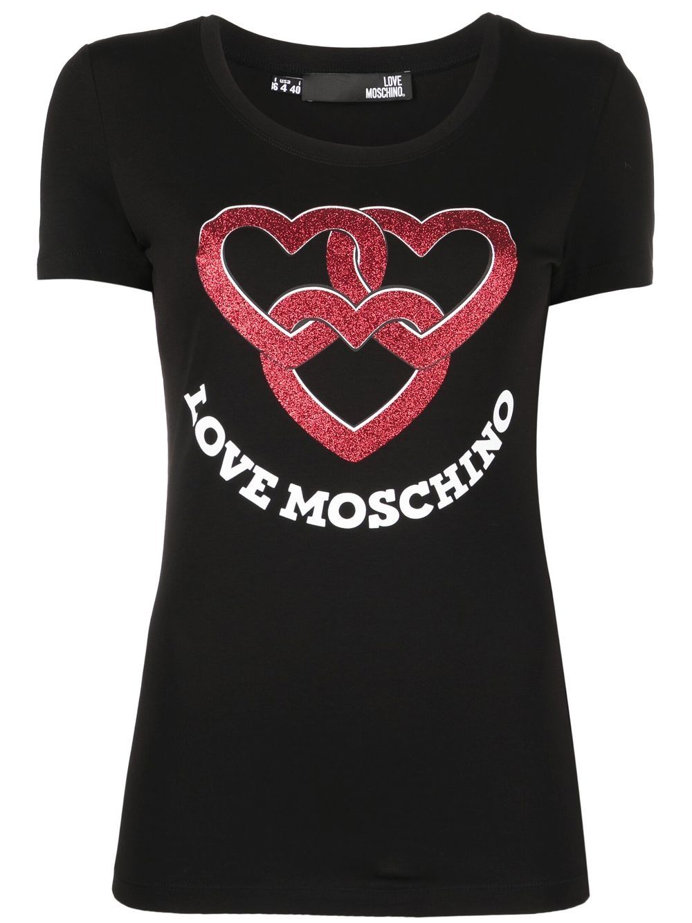 T-Shirt con Stampa Love Moschino / Nero - Ideal Moda